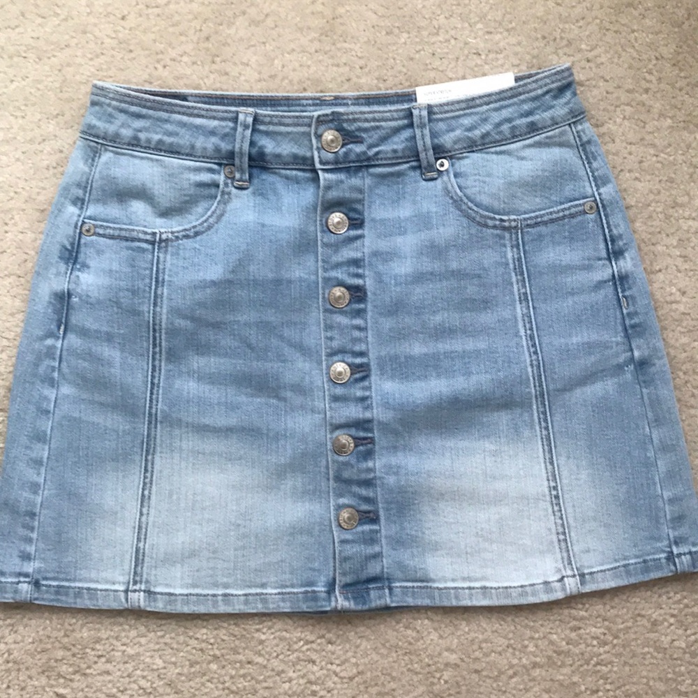 High-Waisted Denim Skirt